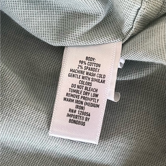 👕 Bonobos Light Green Short Sleeve Button-Up Shirt – Size L - Picture 6 of 9